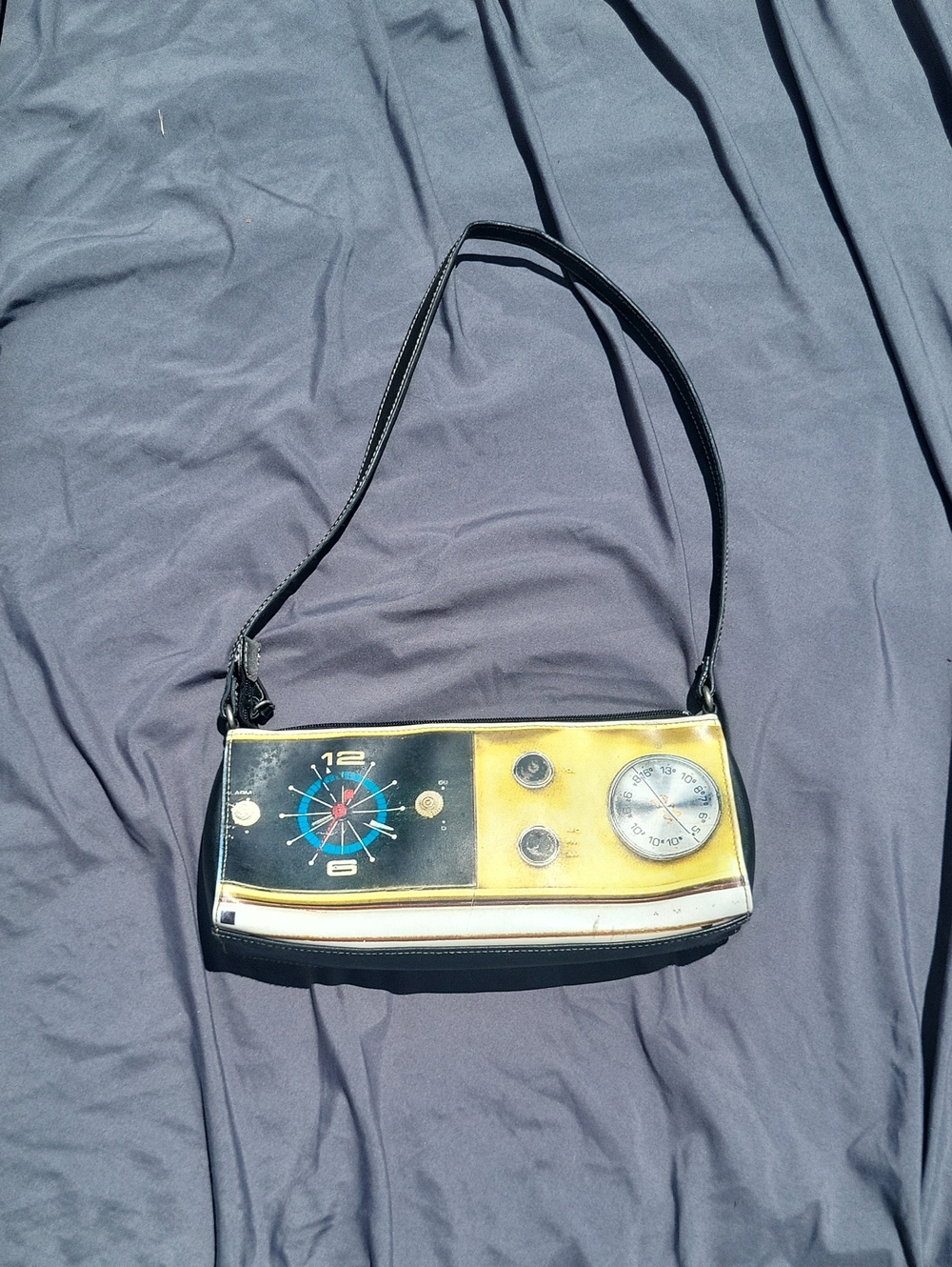 Relic Black Yellow Radio Mini Shoulder Bag Y2K Retro
